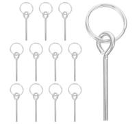BESTOYARD 10pcs Tent Pole Connector Single Needle Ring 6.50x3.00x0.40cm | Stable Connection with Rust Resistance, Superior Strength, Universal Compatibility, Camping Tent Repair Accessory