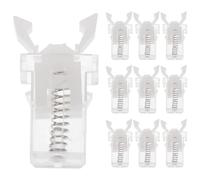 BESTOYARD 10pcs Trash Can Latch Push Button Lock Replacement for Bin Lids | Plastic Quick Replacement Part, Tool Free Install, Outdoor Wheelie Bins and Garbage Bins, Classic Design