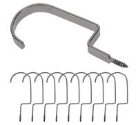 BESTOYARD 10pcs Wardrobe Hooks for Clothes Hanging, 10cm Long Matte Black and Gold Utility Hooks for Garments, Plastic and Wood Material, Suitable for Home and Retail Store Organization