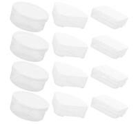 BESTOYARD 12 Pcs Small Cosmetic Sponge Holder Set, Rectangular and Triangular Powder Puff Boxes, Sturdy Pp Material Makeup Puff Storage Cases for Travel and Daily Use