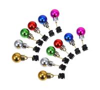 BESTOYARD 12pcs Christmas Beard Clips Beard Decoration Shiny Plastic Facial Hair Baubles Easy to Attach Repeated Use for Men at Christmas Party or Wedding Random Color