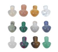 BESTOYARD 12pcs Crystal Mushroom Shape Mini Figures for Home Decor and Shelf Display, Decorative Accent with Stress Relief Support, Nordic and Modern Minimalist Style