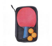 BESTOYARD 2 Pcs Table Tennis Racket Set for Training with Pen-hold Short Handle, Poplar and Rubber Material, Ergonomic Handle for Improved Ball Speed, Includes 3 Balls, for Sports