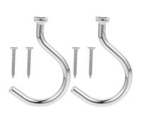 BESTOYARD 2 Sets Multi-Function Snooker Table Rest Hooks for Pool Table and Billiard Cues, Silver Iron Wear-Resistant Cue Hook with Easy Detach Feature, Convenient Storage Accessory