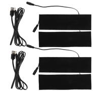 BESTOYARD 2 Sets USB Heat Pads with Carbon Fiber Heating Element Flexible Waterproof Fabric Heating Mat for Simultaneous Warming of Hands and Feet for Outdoor Activities and Work Portable