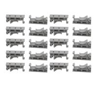 BESTOYARD 20pcs Plastic Din Rail Carrier Clips with 2.75mm Hole Diameter and 12.5mm Hole Spacing, Easy Installation Rail Bracket Carrier Clips for Industrial Settings and Home Use