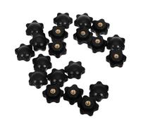 BESTOYARD 20pcs Plastic Hexagon Star Knobs Female Threaded Thru Knob Clamping Handles for Machinery with Quick Adjustment and Improved Work Efficiency in Industrial Applications
