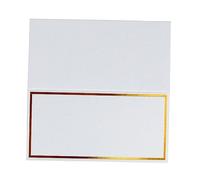 BESTOYARD 20pcs Stereoscopic Wedding Seat Cards with White Pearl Paper and Gold Hot Stamping Edge Table Name Tags for Party Banquets Engagements and Weddings