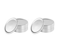 BESTOYARD 24pcs Silver Tinplate Reusable Canning Lids with Split-type Design, Sturdy Covers for Secure Jar Sealing, for Home Kitchen Storage and Preserving