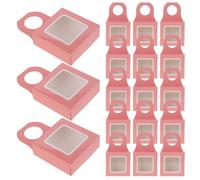 BESTOYARD 25pcs Pink Hanging Wine Bottle Boxes Pvc Window Foldable Wine Storage Holders Portable Packaging Cases for Spirits Decoration