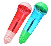 BESTOYARD 2pcs Boys and Girls Microphone Toy with Echo Effect Plastic Karaoke Props for Pretend Play