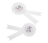 BESTOYARD 2pcs Daddy and Mommy be Badge Pins for Shower Favors, Comfortable Wear Plastic and Polyester Material, Celebratory Design Party Decoration for Gender Reveals and Parents-to-be