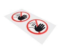 BESTOYARD 2pcs Do Not Touch Safety Sign Stickers, Pvc Adhesive Warning Labels, Not Easy to Tear, for Construction Site and Outdoor Use