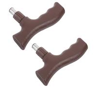 BESTOYARD 2pcs Ergonomic Crutch Handle Grip Replacement for 22x1.5mm Poles, Comfortable Anti-slip Pp Walking Aid Handle with Modern Aesthetic Design for Outdoor Activities