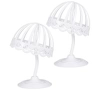 BESTOYARD 2pcs round Dome Plastic Cap Display Stand for Hat Storage and Shape Preservation, Suitable for Mall and Hat Shops