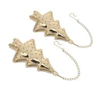 BESTOYARD 2pcs Stainless Steel Loose Tea Infuser with Fine Mesh and Chain Charm Tree Shape Tea Strainer Easy Handling and Portable Design for Home and Office Use