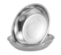 BESTOYARD 2pcs Stainless Steel Weighing Pan Accessory 25cm Metal Balance Tray Replacement for Mechanical Bench and Dial Scales Industrial Kitchen Use