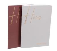 BESTOYARD 2pcs Wedding Vow Books for Bride and Groom with Smooth Writing Surface and 50 Pages Elegant and Stylish Marriage Vow Notebooks for Private Moments