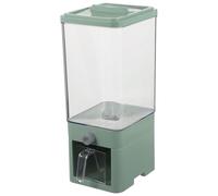 BESTOYARD 3.75l Cereal Dispenser with Measuring Cup, Easy to Fill Rice Storage Container Made of Pet and Pp, Large Opening Design for Home and Kitchen Use, Green Countertop Dry Food Storage