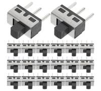 BESTOYARD 30pcs Spdt Mini Slide Switch Ss12d10 3 Pin 2 Position Vertical Toggle Switch with Copper Material, Panel Mount Design, Pin Spacing 4.7mm and Handle Height 5mm, Suitable for Small