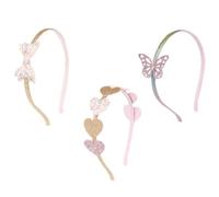 BESTOYARD 3pcs Adorable Girl Heart Hairband Sequin Decorative Accessories, Iron Material, Fits Head Well, for Christmas and Halloween Party Headdress