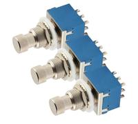 BESTOYARD 3pcs Blue Metal Guitar Pedal Footswitch Button Caps with Impact and Wear Resistance for Rapid and Precise Control, for Studio Sessions and Gigs