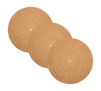 BESTOYARD 3pcs Turntable Mat Record Platter Cork Slipmat Vinyl Turntable Accessories for Record Player Platter