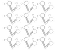 BESTOYARD 40pcs Spring Latch Hooks for Bird Cage Door Catch and Chicken Coop Latch Hook Galvanized Metal Curved Spring Loaded Mechanism Provides Snug Fit and Closes Tightly for Bird