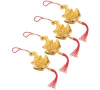 BESTOYARD 4pcs 2027 Year the Goat Hanging Ornaments with Red Tassel, Plastic and Polyester Fiber Material, Easy to Display, Festive Decoration for Hallways and Home during Chinese New