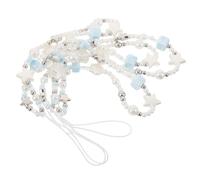 BESTOYARD 4pcs Beaded Mobile Phone Lanyard Wrist Strap with Pearl Star and Shell Design, Resin Material, Doubles as Camera Wrist Strap, Prevents Accidental Drops, for Travel and Daily