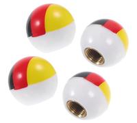 BESTOYARD 4pcs German Flag Tire Valve Caps Copper Abs Valve Stem Covers Replacement Auto Tire Caps with Creative Design for Cars Trucks Suvs