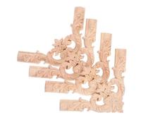 BESTOYARD 4pcs Unpainted Wood Carved Flower Corner Appliques for Mirror Dresser Furniture Decor Elegant Floral Design for Living Room Bedroom and Dining Area