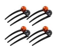 BESTOYARD 4pcs Vintage Chinese Style U Shaped Hair Fork with 3 Prongs, Plastic Material, Wearresistant and Stable Hold Hair Pin for Busy Office Work and Everyday Outfits