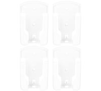 BESTOYARD 4pcs Wall Mount Remote Control Holder for Tv and Ac Remote Controllers, Adhesive Plastic Organizer with No-drill Installation, Modern Sl esign for Bedroom and Living Room