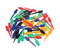 BESTOYARD 50pcs Multimeter Test Hook Clips Spring Hook Probe for Electrical and Electronic Component Testing Mini Circular Clips for Laboratory and Field Use