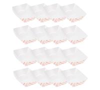 BESTOYARD 50pcs Red Paper Food Serving Trays with Load-Bearing and Versatile Design, Creative Appearance for Diners and Bars, Convenient Party Snack and Dessert Paper Boats