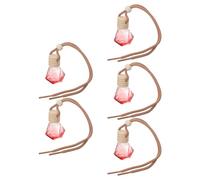 BESTOYARD 5pcs 8ml Hanging Essential Oil Diffuser Bottles Aromatherapy Glass Perfume Bottle Pendant with Rope and Cork Easy to Use Stress Relieving Air Fresheners for Indoor Use Random Color