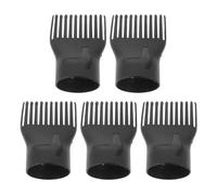 BESTOYARD 5pcs Black Hair Diffuser Comb Attachments for Blow Dryer, High Temperature Resistant Pa Material with Detangling Function, Suitable for Curly Hair Styling and Daily Use
