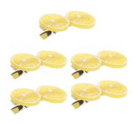 BESTOYARD 5pcs Cute Lemon Fruit Hair Clip for Women, Sliced Shape Plastic and Resin Hair Accessories, Comfortable Wear and Versatile Use for Parties and Active Movements