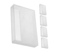 BESTOYARD 5pcs Retro Cassette Tape Storage Boxes Clear Plastic Organizer with Smooth Finish and Transparent Design for Jewelry Crystal and Recording Tape Collection