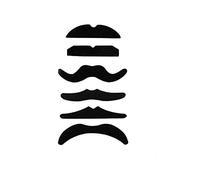 BESTOYARD 6 Pieces Halloween Novelty Fake Mustache Mustache Party Supplies Photo Props Self Adhesive Mustache for Party Performance Costumes