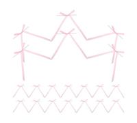BESTOYARD 60pcs Pink Bow Cake Decorations for Birthday and Bow Themed Party, Cloth Material with Easy Decorating and Versatile Size Matching, Stylish and Eye-catching Dessert Display