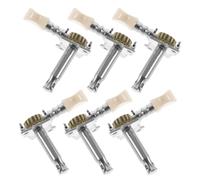 BESTOYARD 6pcs Acoustic Guitar Tuning Pegs Set Silver Lightweight Abs and Steel Guitar Tuners for Beginners Sound and Fix Strings for Practicing and Personal Use
