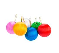 BESTOYARD 6pcs Christmas Baubles 5CM Christmas Tree Hanging Ball Ornaments Holiday Wedding Party Decoration