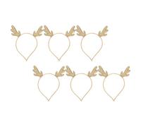 BESTOYARD 6pcs Christmas Deer Antler Hairbands and Pets, Fabric Material with Comfortable Fit and No Fading, for Daily Wear and Outdoor Festive Holiday Accessories