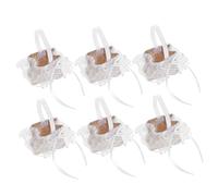 BESTOYARD 6pcs Lace Candy Favor Boxes Elegant Party Containers for Weddings Birthdays and Holidays Sturdy Charming Design for Sugar Chocolate and Cookies Convenient and Reusable Wedding