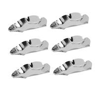 BESTOYARD 6pcs Stainless Steel Dipping Bowls for Sauces Condiments High-Temperature Resistant Oyster Dishes for Home Restaurants and Barbecues Silver Finish