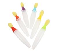 BESTOYARD 6pcs Washable round Chalk Paintbrush Set for Artists and Students, Plastic Holder Included, Resists Breakage, Suitable for Blackboard and Paper, for Outdoor Art Play and Still Life