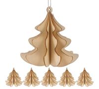 BESTOYARD 6pcs Wooden Christmas Ornaments Beige Unfinished Hanging Decorations Suitable for DIY Making and Ready to Paint, for Xmas Tree or Door Hanging Crafts