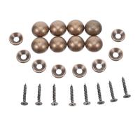 BESTOYARD 8 Sets Brass Decorative Self-tapping Screws with Caps for Mirror Fixing, Elegant Retro Style, Polished Shine, for Furniture Hardware and Wall Mounting Applications